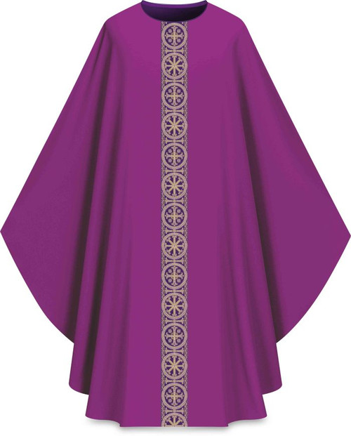 Assisi Chasuble with Woven Orphrey | Plain Collar | 100% Polyester ...