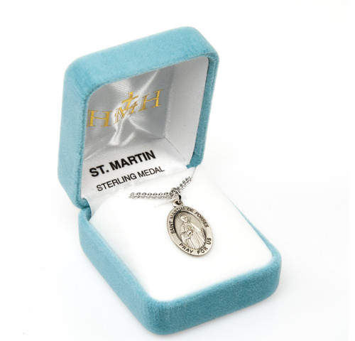 Patron Saint Martin De Porres Oval Sterling Silver Medal
