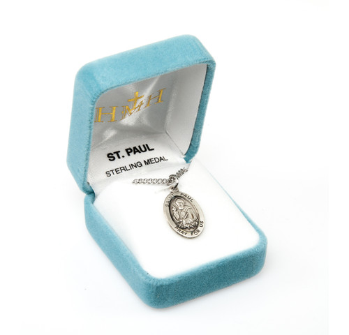 Patron Saint Paul Oval Sterling Silver Medal | 2