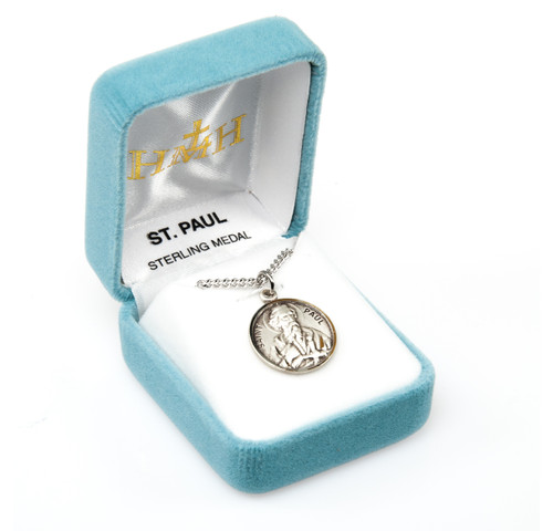 Patron Saint Paul Round Sterling Silver Medal