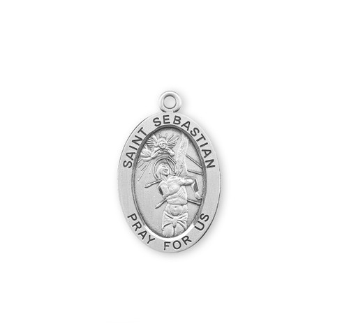 Patron Saint Sebastian Oval Sterling Silver Medal | 2