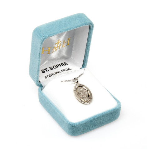 Patron Saint Sophia Oval Sterling Silver Medal | 2