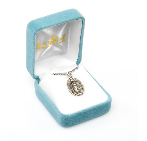 Angel Wing Sterling Silver Miraculous Medal