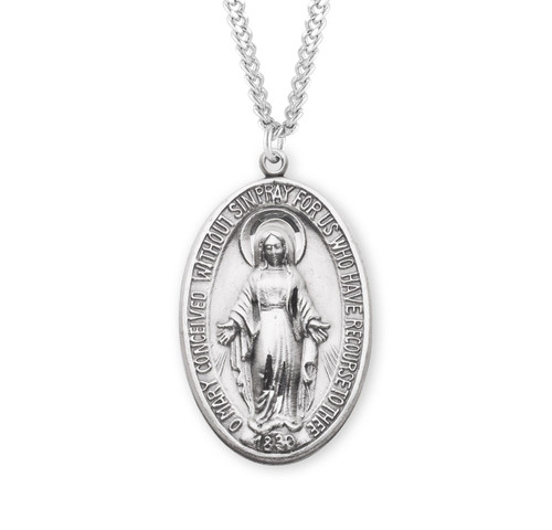 Sterling Silver Oval Miraculous Medal | 7