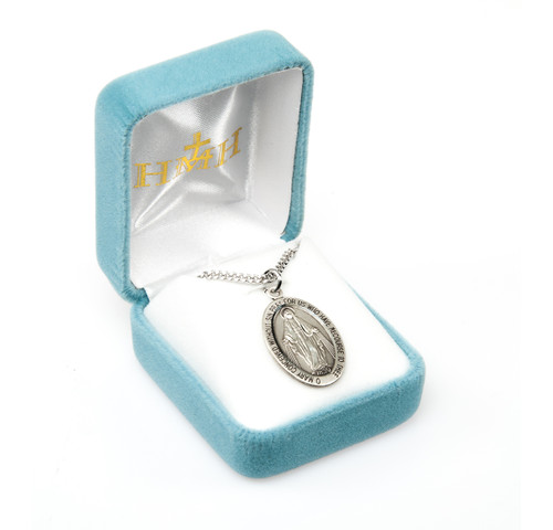 Sterling Silver Oval Miraculous Medal | 13