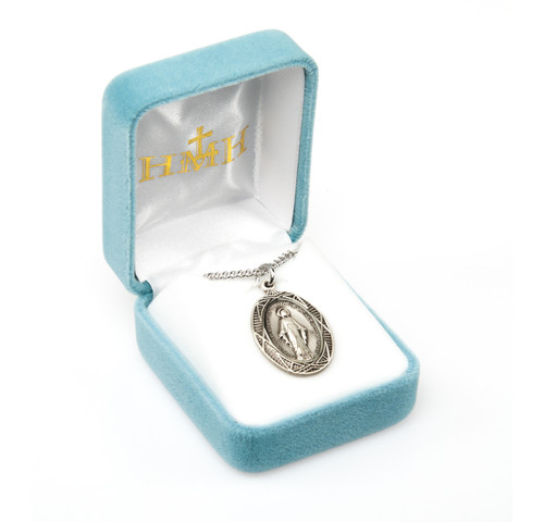 Sterling Silver Oval Miraculous Medal | 24