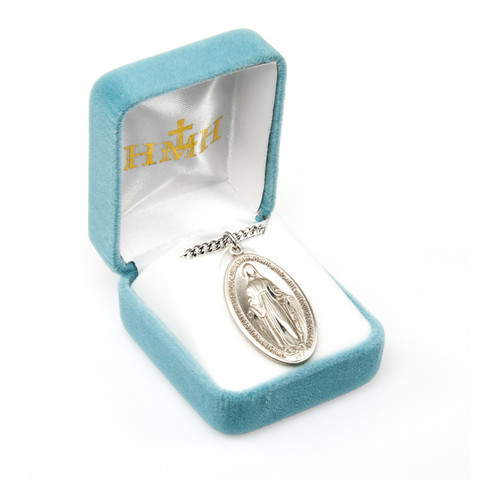 Sterling Silver Oval Miraculous Medal | 29