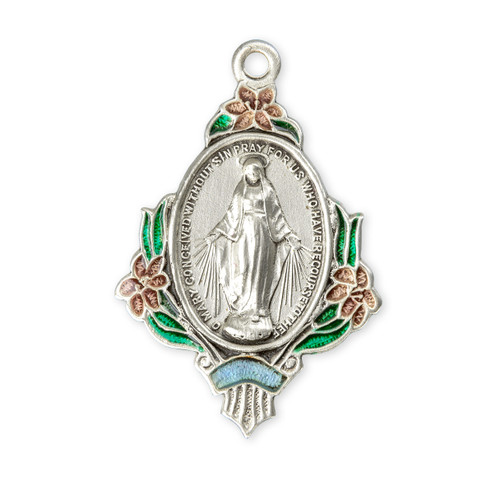 Sterling Silver Oval Miraculous Medal | 46