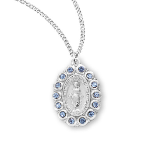 Sterling Silver Oval Miraculous Medal | 61