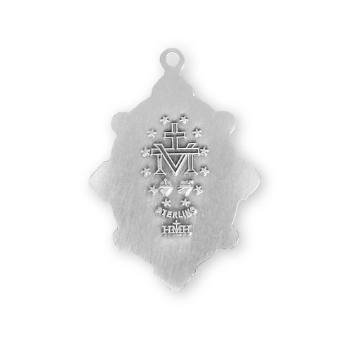 Sterling Silver Oval Miraculous Medal | 64