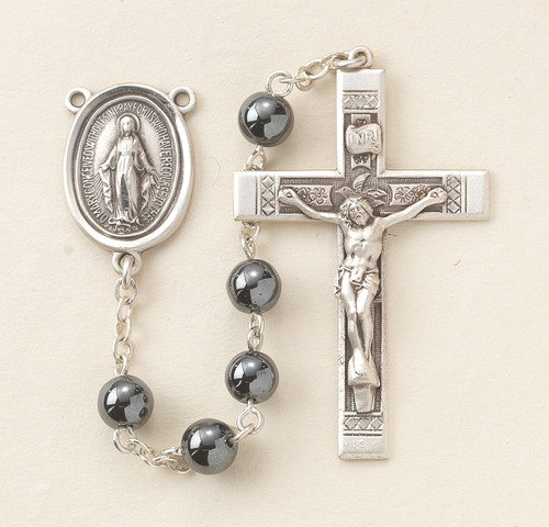 Round Genuine Hematite Rosary | 6mm Beads