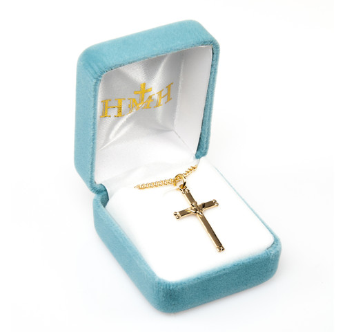 Gold Over Sterling Silver Cross with Holy Spirit