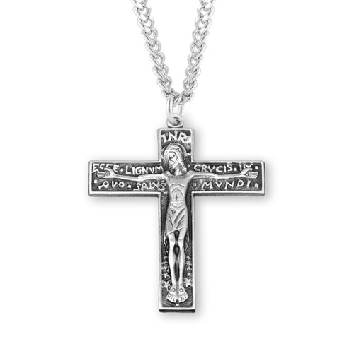 Good Friday Sterling Silver Crucifix | 24" Endless Curb Chain