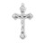 Sterling Silver Flare End Crucifix | 24" Endless Curb Chain