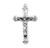 Sterling Silver Flare Tipped Crucifix | 24" Endless Curb Chain