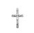 Sterling Silver Flower Tipped Ornate Cross | 18" Chain