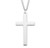 Sterling Silver High Polished Latin Style Cross | 24" Endless Curb Chain