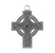 Sterling Silver Green Gem Irish Celtic Cross Pendant | 24" Chain