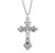 Swirl Detailed Sterling Silver Crucifix | 24" Endless Curb Chain