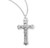 Triple Flare Tip Sterling Silver Crucifix