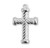 Twist Design Sterling Silver Cross