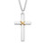 Two-Tone Cross With A Rope | 24" Endless Curb Chain