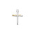 Two-Tone Sterling Silver Nail Cross | 24" Endless Curb Chain