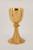 Olive Wood Chalice | 6 3/4", 7oz. | Brass Gold Plated | Made in Italy