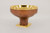 Walnut Wood Torsion Open Ciborium | Holds 140 Hosts | Brass Gold Plated | Handmade In Italy