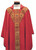 #486 Gold-Banded Chasuble | Square Collar | 100% Poly | All Colors