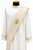 Embroidered Fleury Cross Deacon Stole | Wool/Gold Thread | All Colors