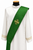 Embroidered Fleury Cross Deacon Stole | Wool/Gold Thread | All Colors