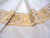 #091 Woven Gold Band Alb | Front Zipper | Poly/Cotton/Gold Thread