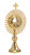 Budded Cross And Ray Monstrance With Luna | Brass