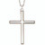 4" Stainless Steel Pectoral Latin Cross | 30" Chain