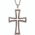3" Stainless Steel Flared Cross  | 24" Chain