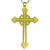 3 3/4" Gold Budded Pectoral Cross | 32" Chain