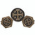 Gold-Plated Jerusalem Cross Cufflinks & Pin