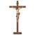 Full Color Standing Baroque Crucifix on Pedestal | Hand Carved in Italy | Multiple Sizes