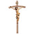 Gold Leaf Antique Baroque Bent Crucifix | Hand Carved in Italy | Multiple Sizes