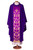 #9444 Italian Gold Cross Embroidered Chasuble with Scapular | Roll Collar | 100% Wool | All Colors