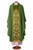 #9444 Italian Gold Cross Embroidered Chasuble with Scapular | Roll Collar | 100% Wool | All Colors