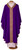 #6129 Crystal Inlay Cross Stitch Italian Embroidered Chasuble | Plain V Collar | 100% Wool | All Colors
