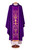 #6186 Gold Embroidery Chasuble with Scapular & Tassels | Roll Collar | 100% Wool | All Colors