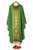 #6186 Gold Embroidery Chasuble with Scapular & Tassels | Roll Collar | 100% Wool | All Colors