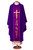 #5703 Gold Embroidered Large Cross Chasuble with Scapular | Roll Collar | 100% Wool | All Colors