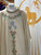 #9413 Embroidered Floral Print Marian Chasuble | Roll Collar | Wool/Silk