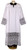 #0068 Thick Ornate Cross Lace Alb | Pullover | 100% Linen