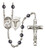 St. Camillus of Lellis Nurse Rosary | Hand Made Silver Plate | 6mm Hematite Beads