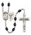 St. Camillus of Lellis Nurse Rosary | Hand Made Silver Plate | 6mm Black Onyx Beads